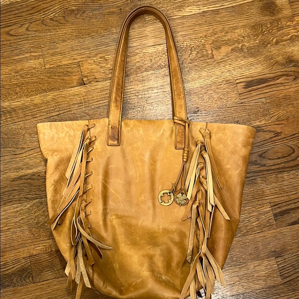 Lucky Brand Tan Leather Tote Bag